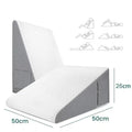 Triangle Wedge Backrest Cushion – Bed & Sofa Reading Pillow (50 x 50 x 26 cm)