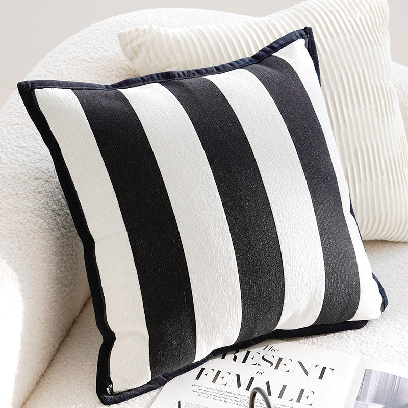 Modern Chenille Cushion Cover – Bold Stripe – 45 x 45cm