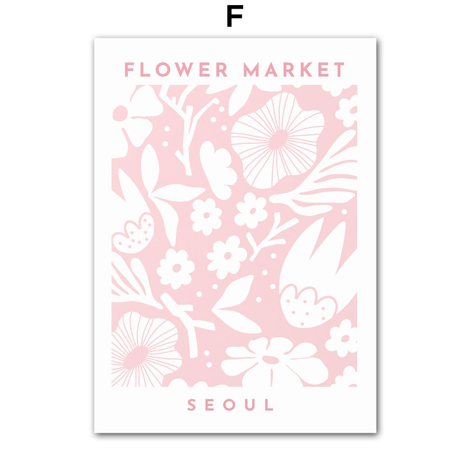 Pastel Flower Market Canvas Print – Unframed Wall Art – image 2