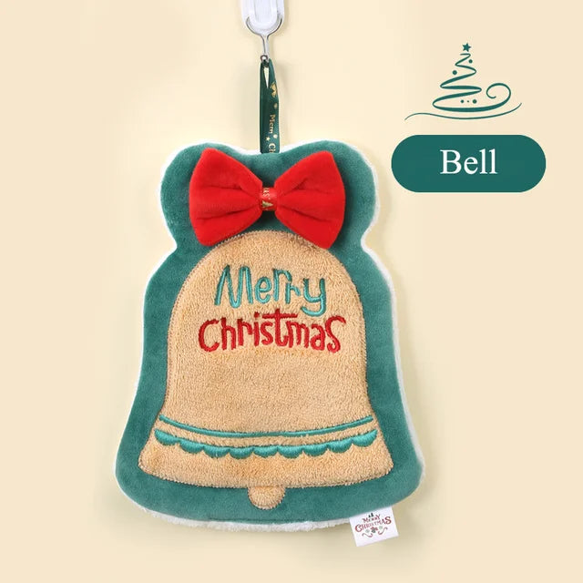 Christmas Hanging Hand Towel – Soft Coral Fleece