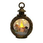 LED Christmas Scene Lantern – Round