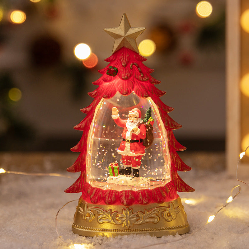 Light-Up Snow Globe Christmas Tree Lantern