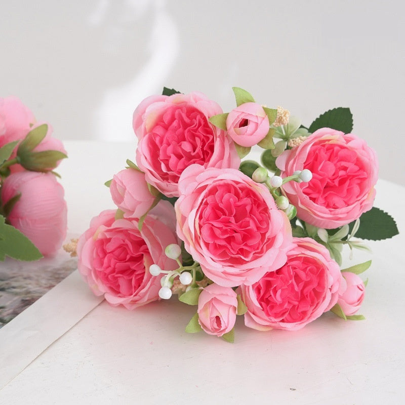 Artificial Peony Rose Bouquet – Pink