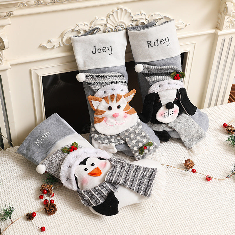 Pet Christmas Stocking – Penguin, Dog or Cat (40 x 27 cm)