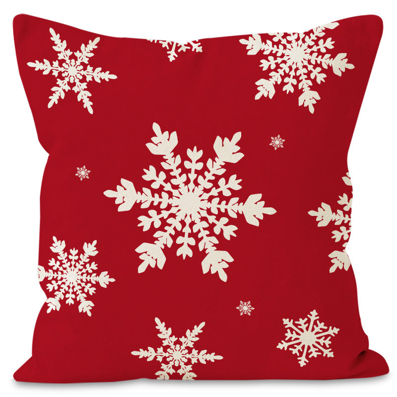 Snowflake Check Christmas Cushion Cover (45 x 45 cm)