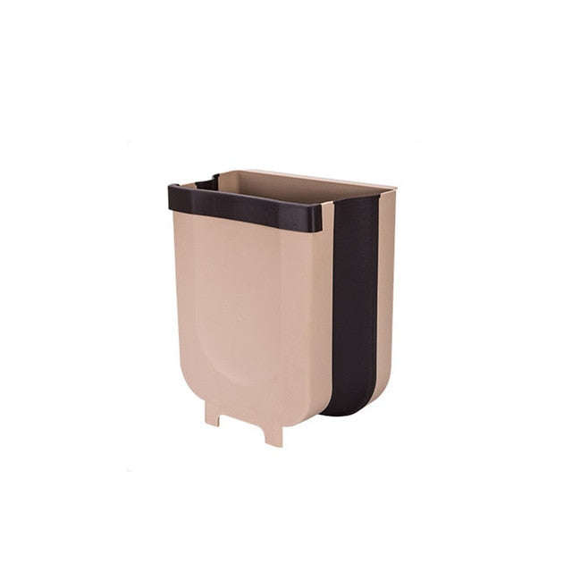 Folding Hanging Kitchen Bin – Beige