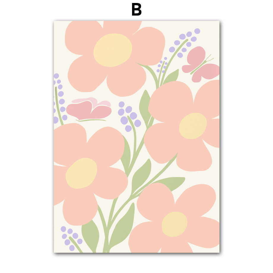 Pastel Flower Market Canvas Print – Unframed Wall Art – image 5