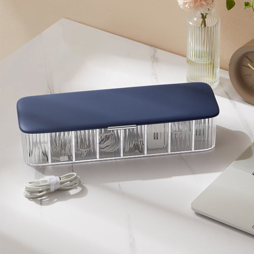 8-Compartment Cable Storage Box with Lid – image 2