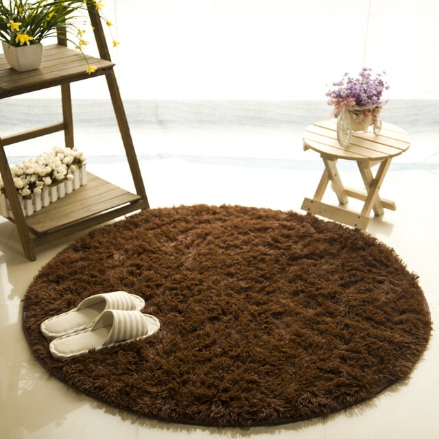 Fluffy Round Faux Fur Rug – Soft Shaggy Area Rug