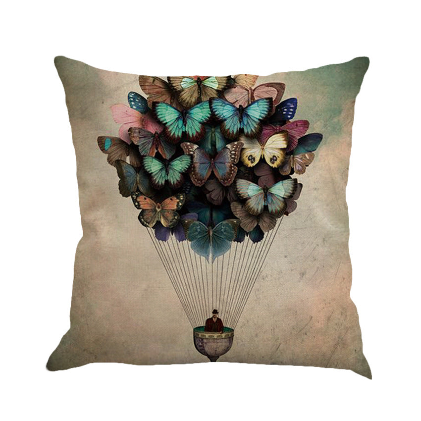 Butterfly Art Cushion Cover – 45 x 45 cm – image 2