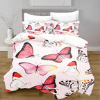 Butterfly Print Duvet Cover Set with Pillowcases – image 4