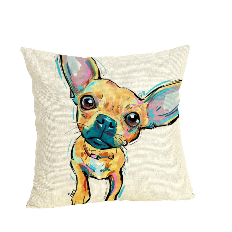 Watercolour Dog Breed Cushion Cover – 45 x 45 cm – image 3