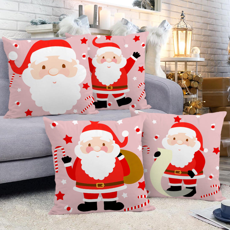 Super Soft Cartoon Santa Cushion Cover (45 x 45 cm)