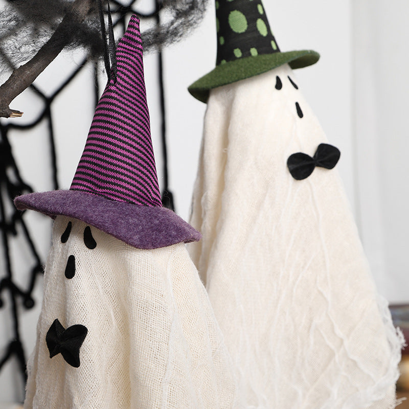 Hanging Witch Hat Ghost Decoration – image 4