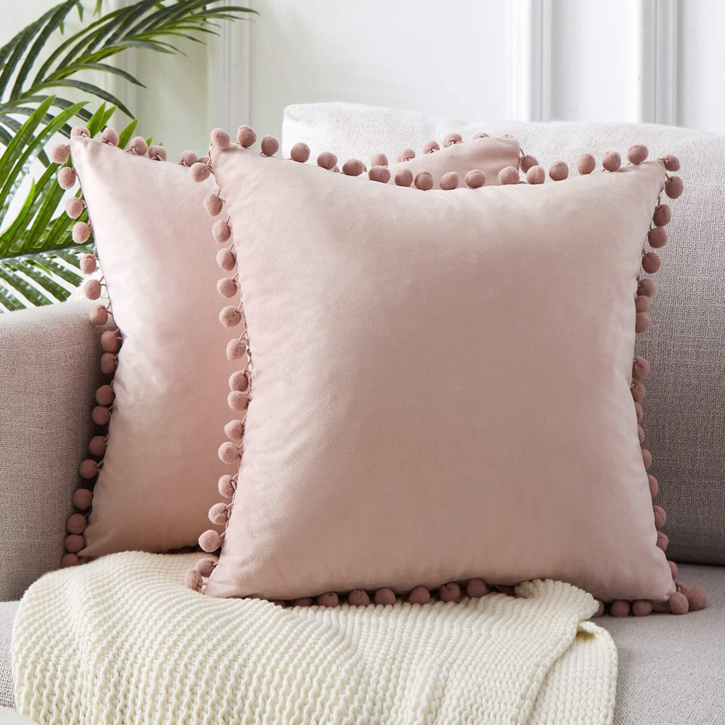 Velvet Pom-Pom Cushion Cover – image 7