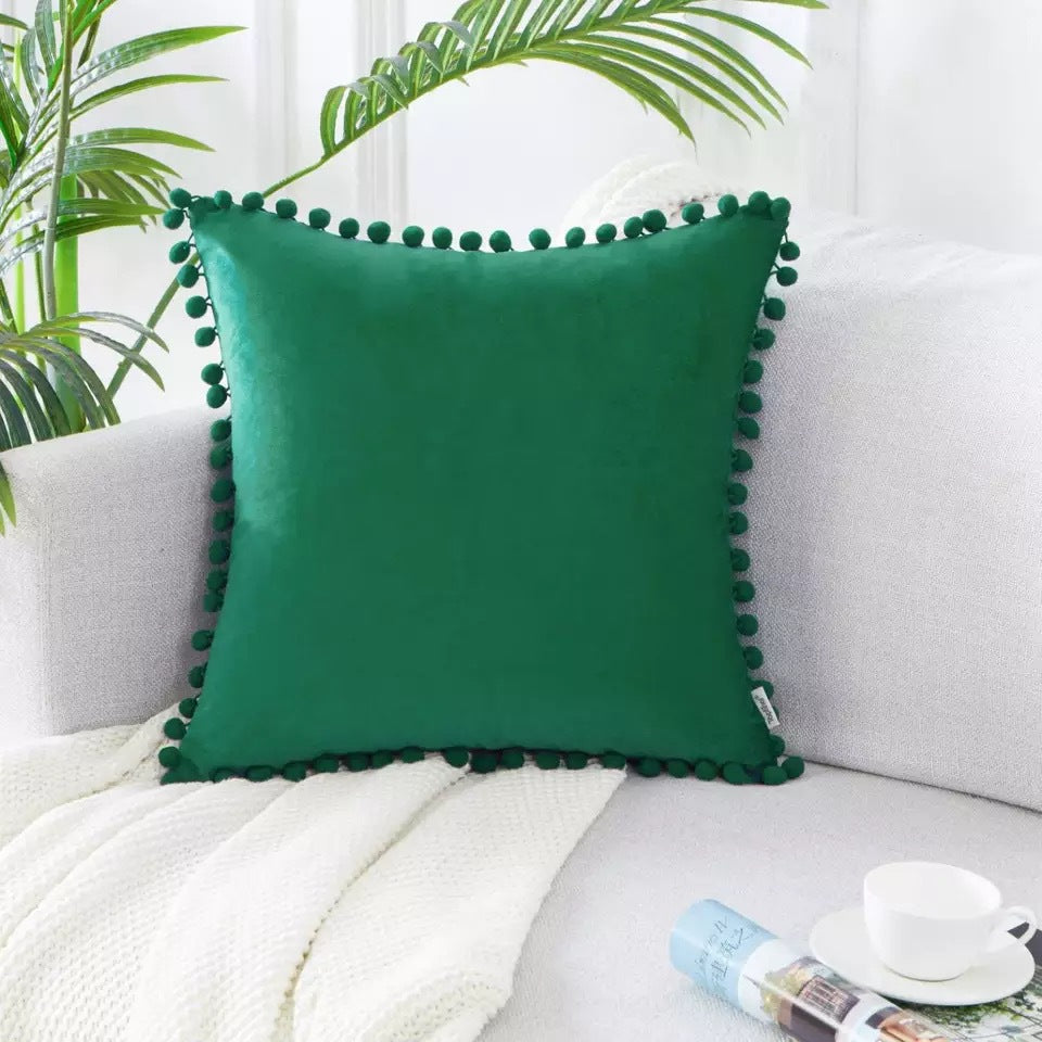 Velvet Pom-Pom Cushion Cover – image 13