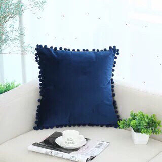 Velvet Pom-Pom Cushion Cover – image 11