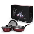 3-Piece Non-Stick Cookware Set – Wok, Frying Pan & Stockpot