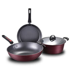 3-Piece Non-Stick Cookware Set – Wok, Frying Pan & Stockpot – image 5