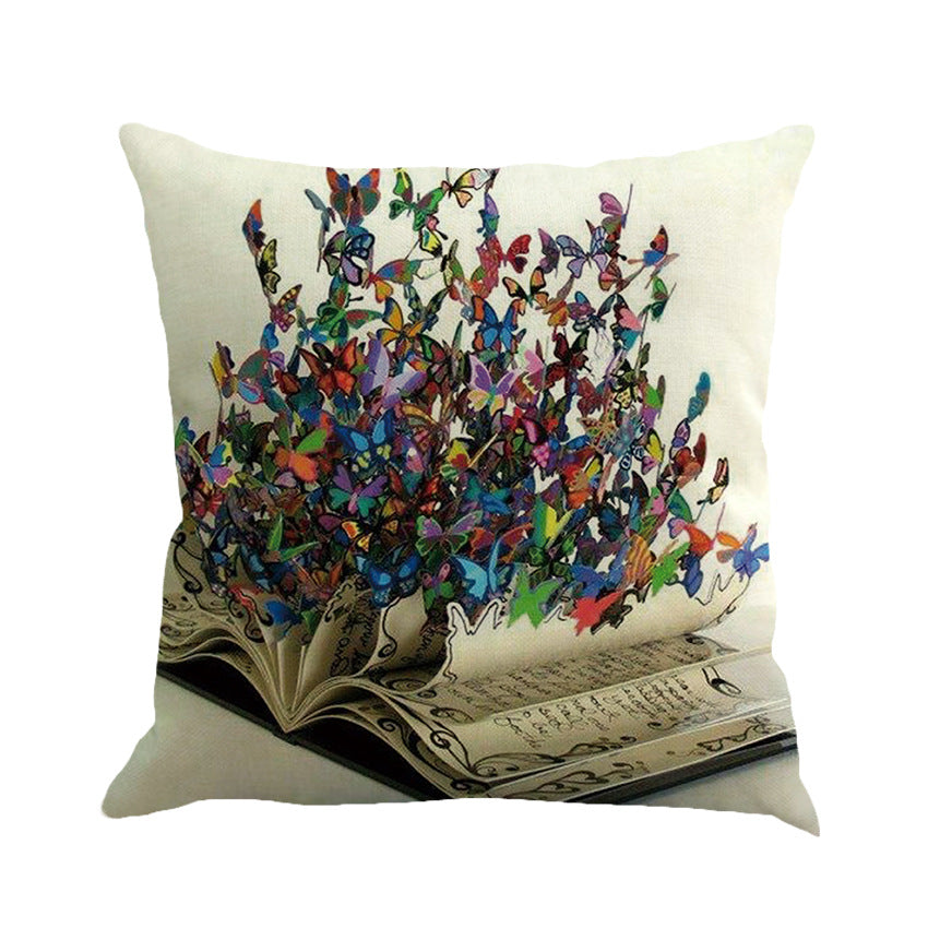 Butterfly Art Cushion Cover – 45 x 45 cm – image 3