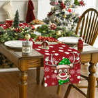 Cartoon Reindeer Polka Dot Christmas Table Runner (33 x 183 cm) – image 4