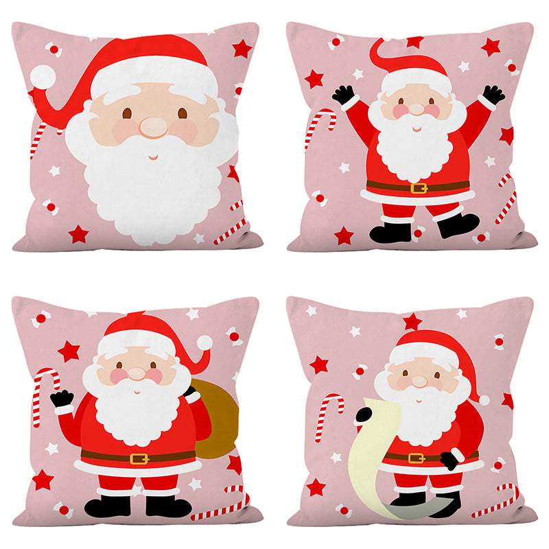 Super Soft Cartoon Santa Cushion Cover (45 x 45 cm)