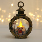 LED Christmas Scene Lantern – Round