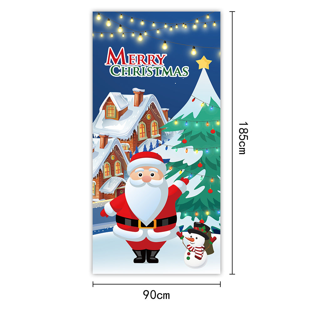 Santa & Puppies Christmas Door Banner (185 x 90 cm)