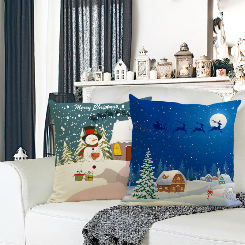 Winter Village Christmas Cushion Cover (45 x 45 cm)