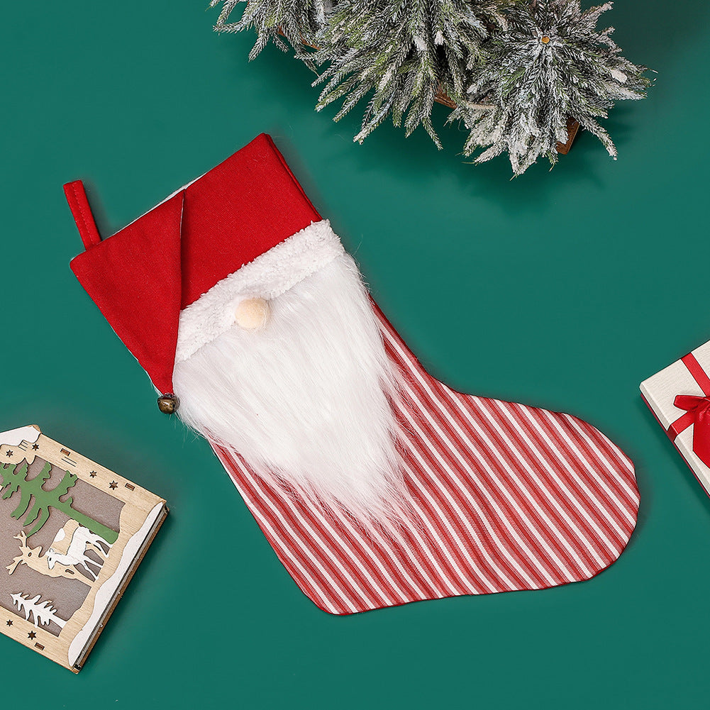 Nordic Gnome Christmas Stocking – Red or Striped (47 cm)