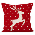 Red Reindeer Christmas Cushion Cover (45 x 45 cm)