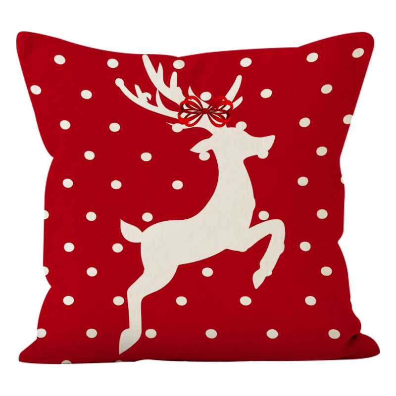 Reindeer Lettering Christmas Cushion Cover (45 x 45 cm)