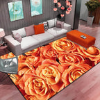 Abstract Flower Print Rug – Soft Non-Slip Area Rug