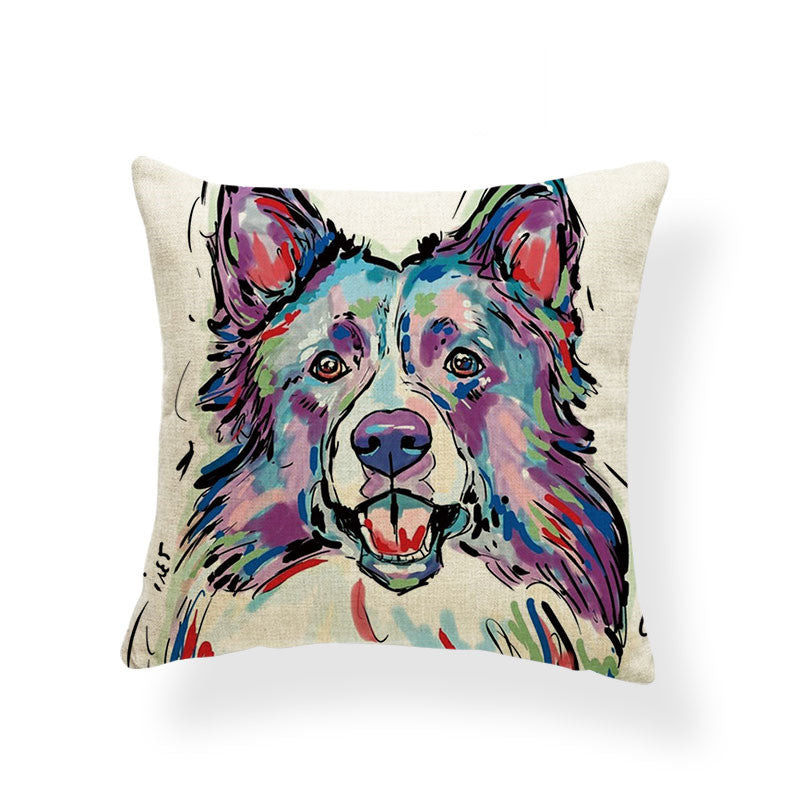 Watercolour Dog Breed Cushion Cover – 45 x 45 cm – image 5