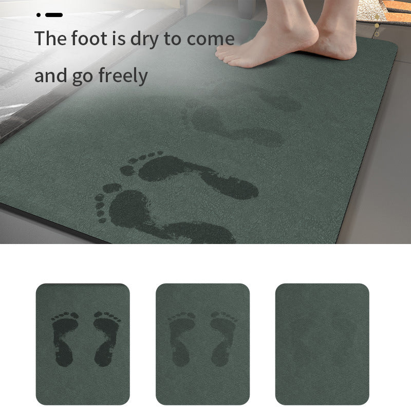 Soft Velvet Diatomite Bath Mat – Quick-Dry & Non-Slip