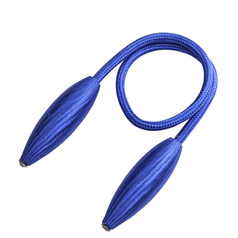 Twisted rope curtain tieback in royal blue