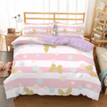 Butterfly & Stripe Duvet Cover Set – Kids & Teens