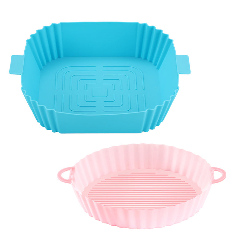 Square and round silicone air fryer liners