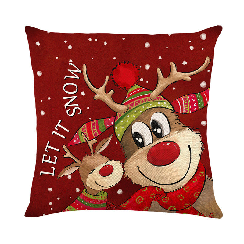 Christmas Cushion Cover – Printed Festive Design (45 x 45 cm)