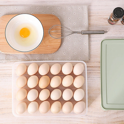 Stackable 24-Egg Fridge Storage Box with Lid