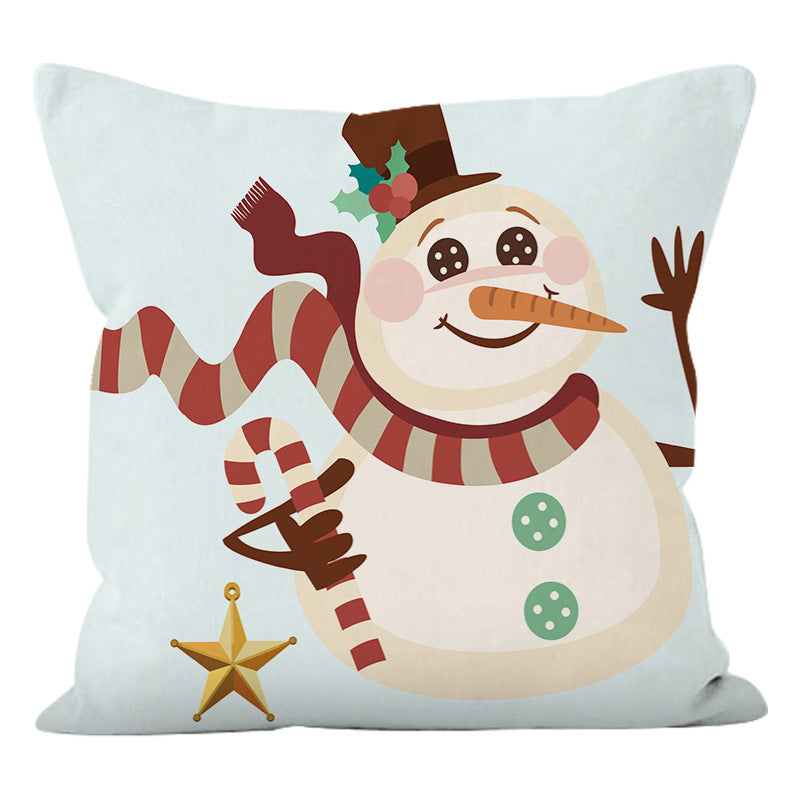 Super Soft Reindeer & Snowman Cushion Cover (45 x 45 cm)