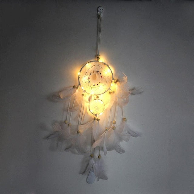 LED Light-Up Feather Dream Catcher