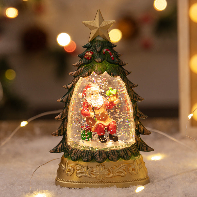Light-Up Snow Globe Christmas Tree Lantern