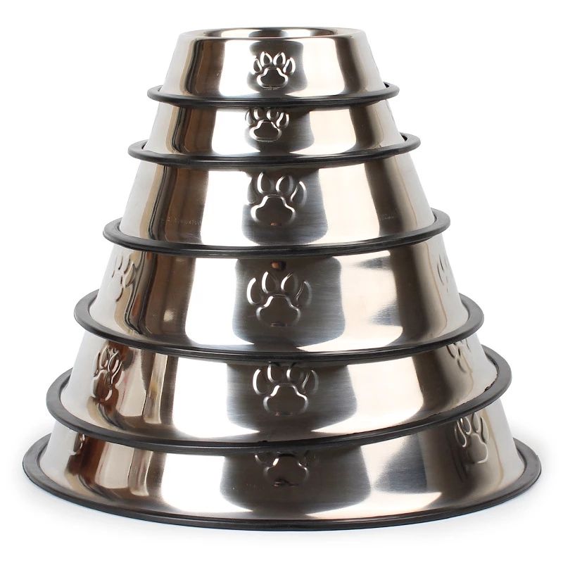 Stainless Steel Dog Bowl – Non-Slip Pet Food & Water Bowl (6 Sizes)