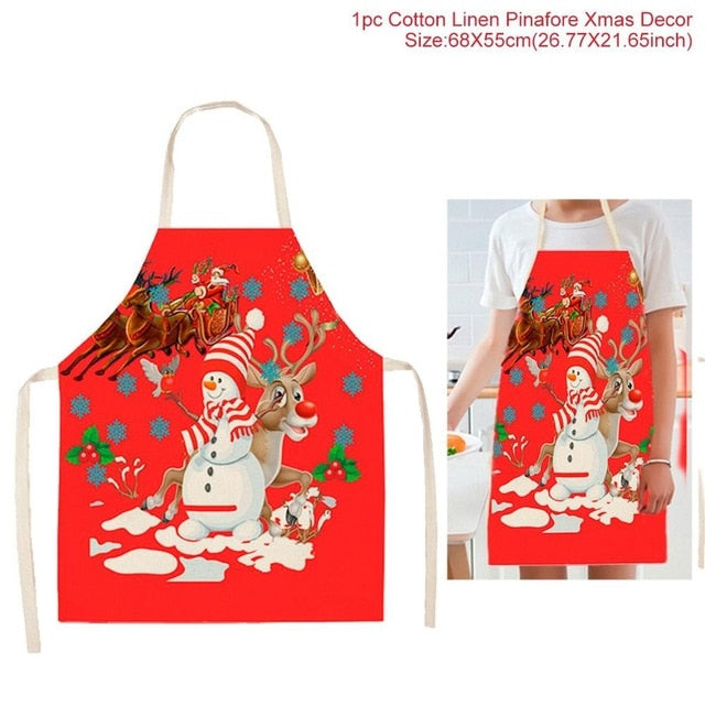 Christmas Kitchen Apron – Cotton Linen
