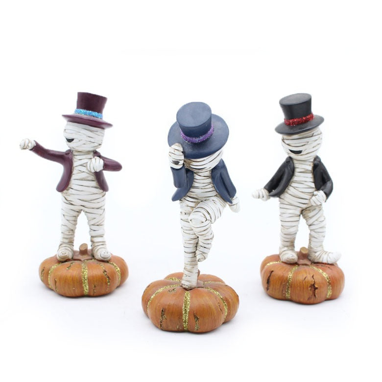 Mummy Halloween Ornament – Resin Tabletop Decoration