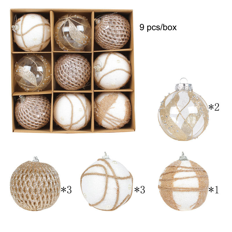 Painted Christmas Bauble Set – 9 x 8 cm Baubles