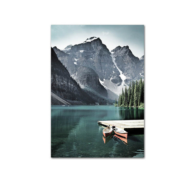 Nordic Landscape Canvas Print – Unframed Wall Art – image 4