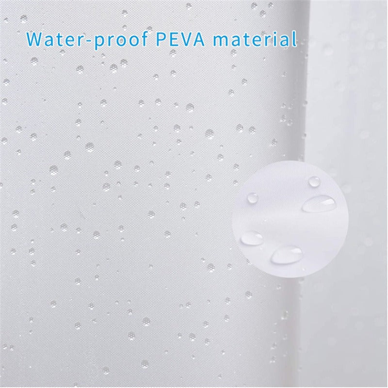 Water beading on waterproof PEVA shower curtain liner