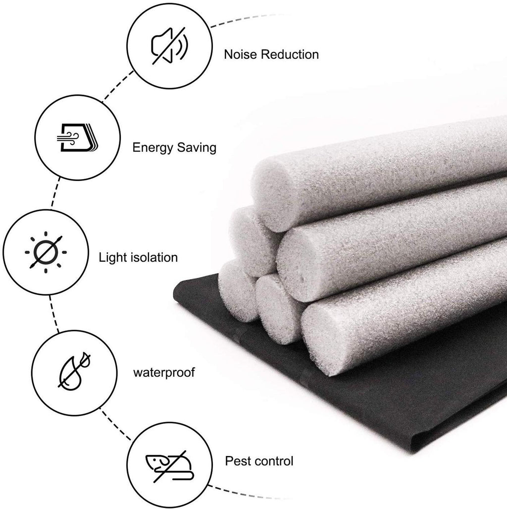 Draught excluder blocks noise, light and draughts